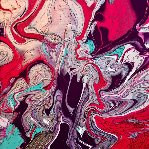 Lucid Trip, trippy, psychedelic, bright, fluorescent, wall art, design painting. - Picture 5 of 9